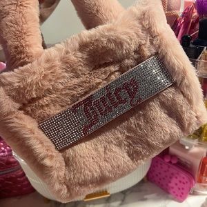 Juicy Couture Fuzzy Mini Tote Bag
